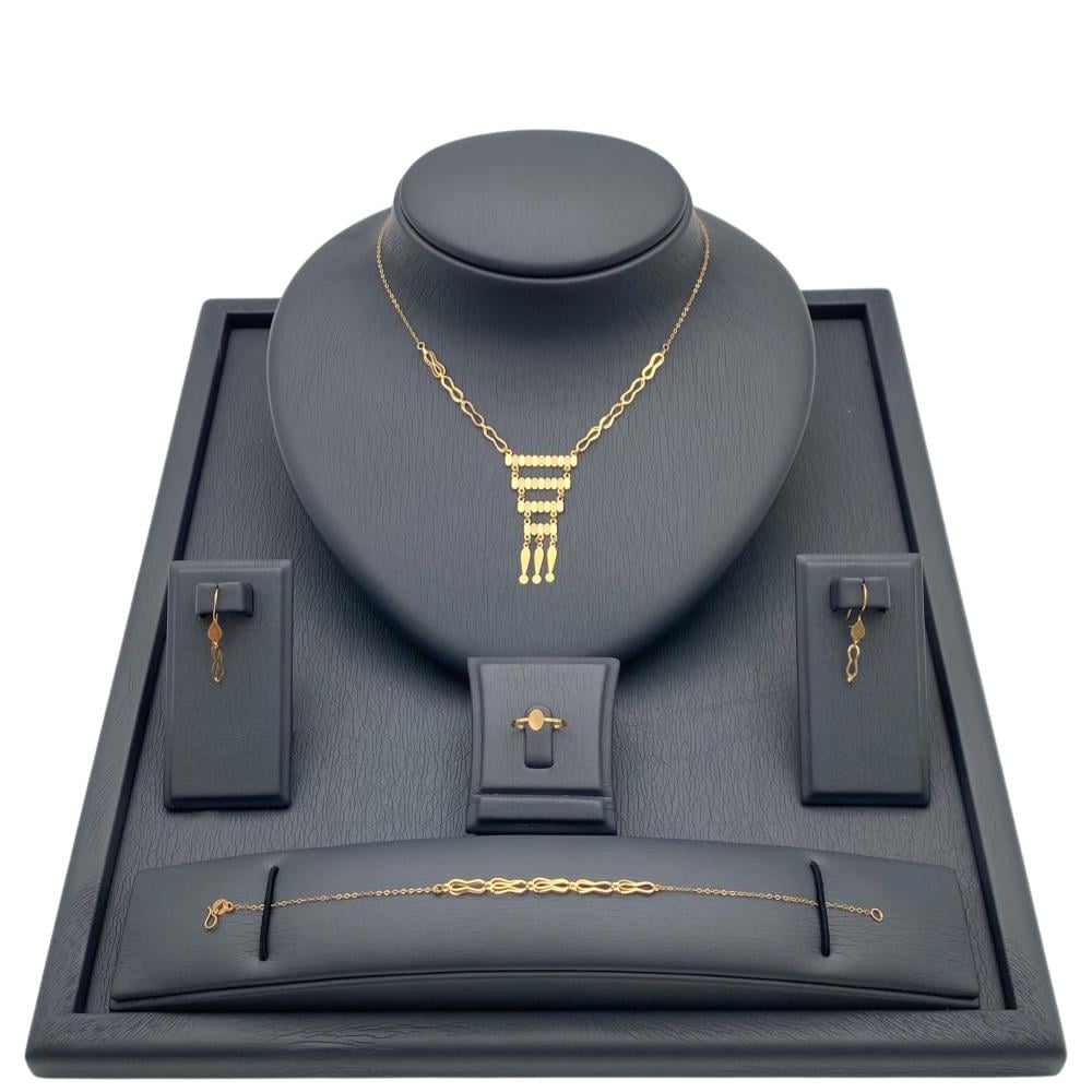 طقم ذهب عيار 21 الوزن  2.59 جرام