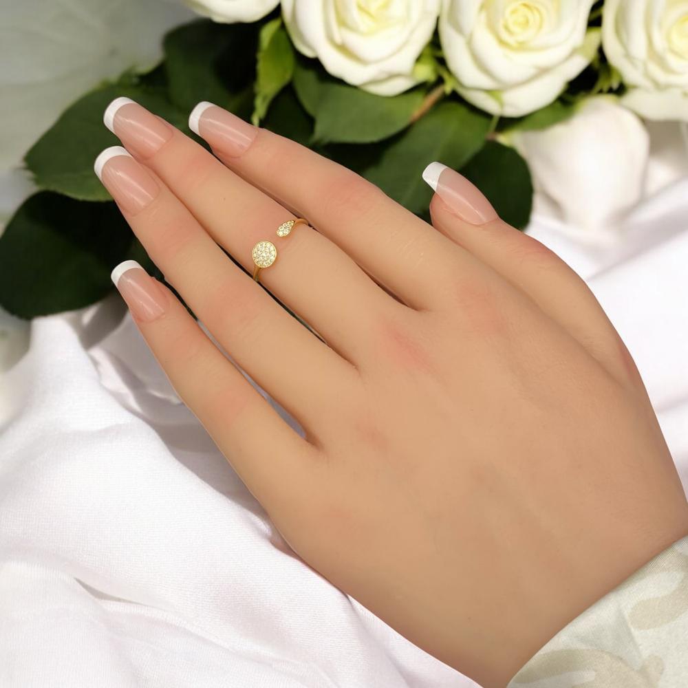 خاتم ذهب عيار 18 الوزن 0.88 جرام