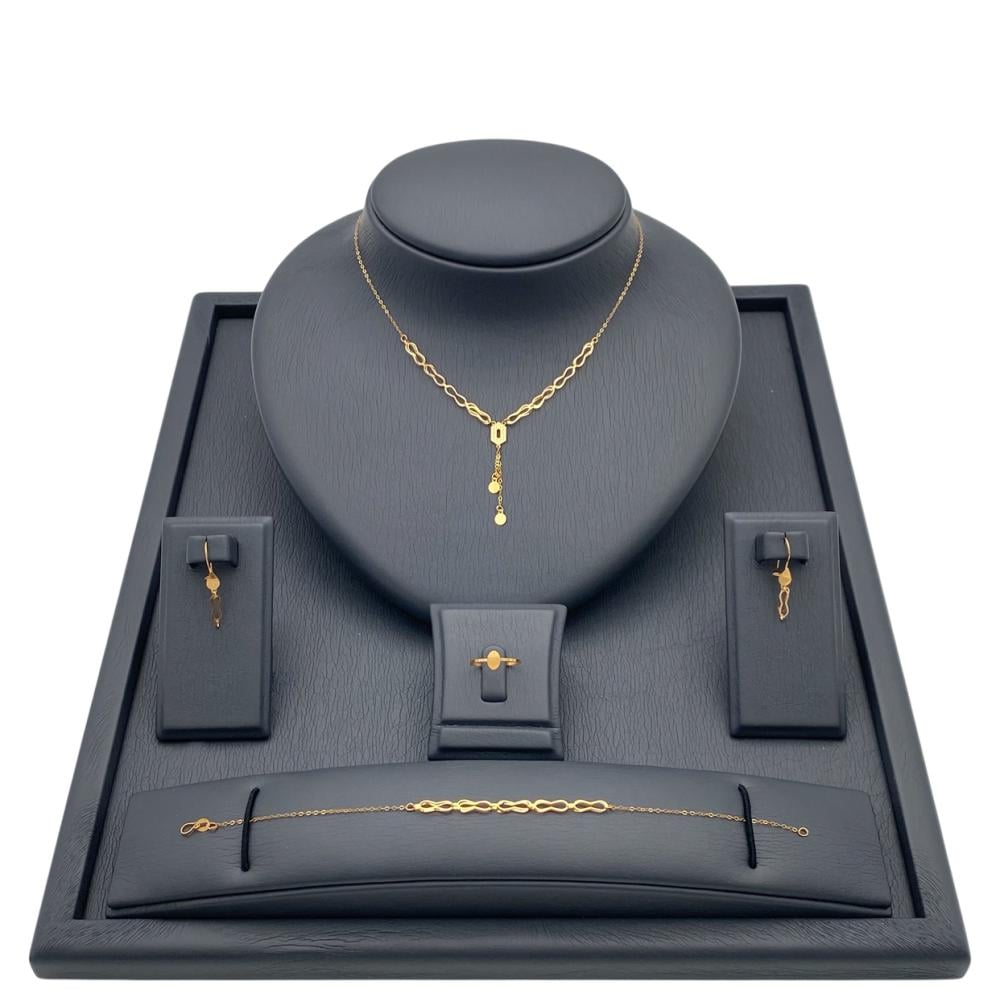 طقم ذهب عيار 21 الوزن  2.18 جرام