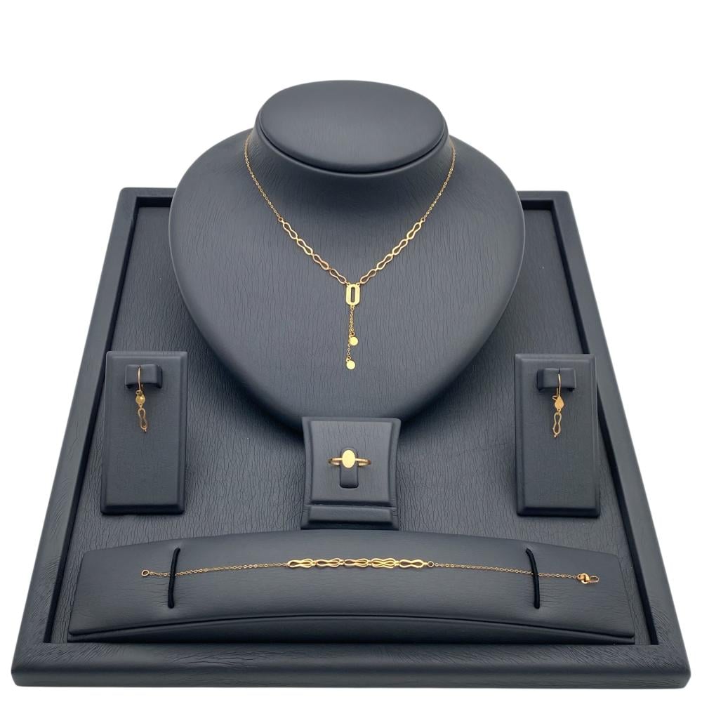 طقم ذهب عيار 21 الوزن 2.28 جرام