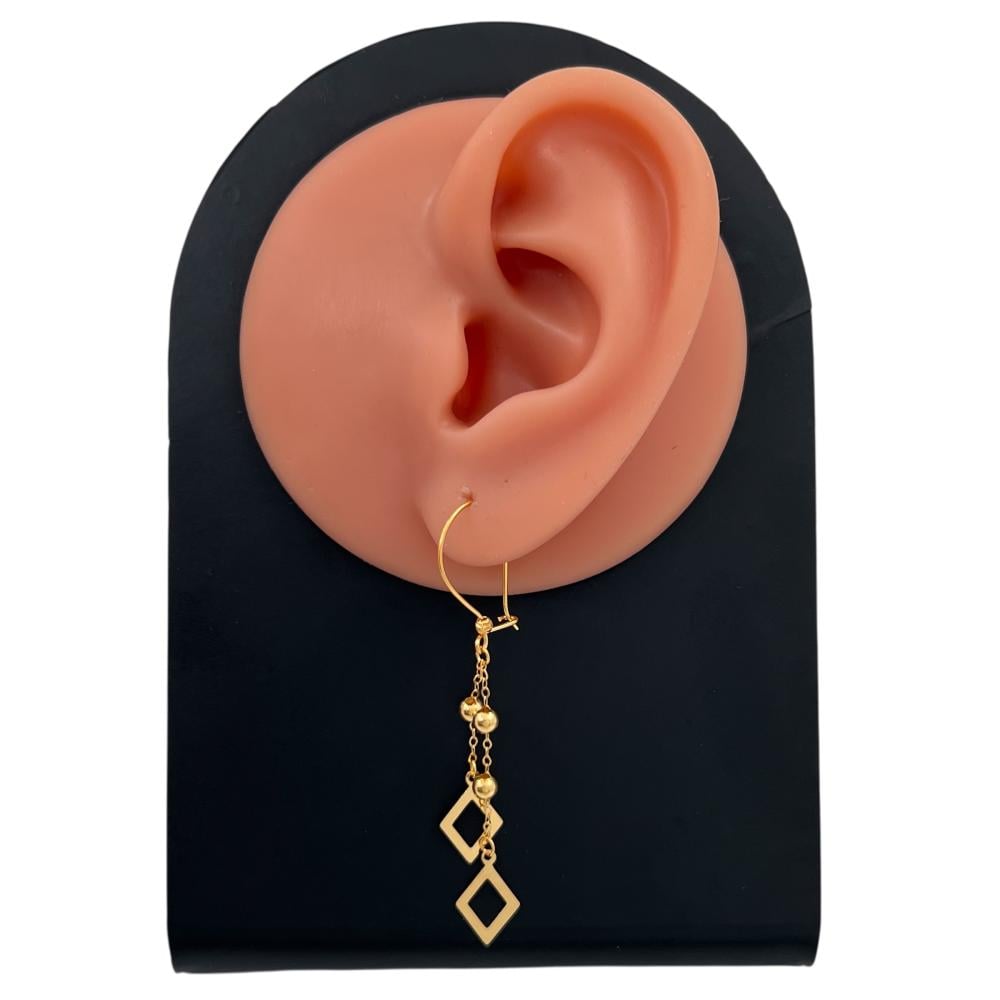 حلق ذهب عيار 21 الوزن 1.23 جرام