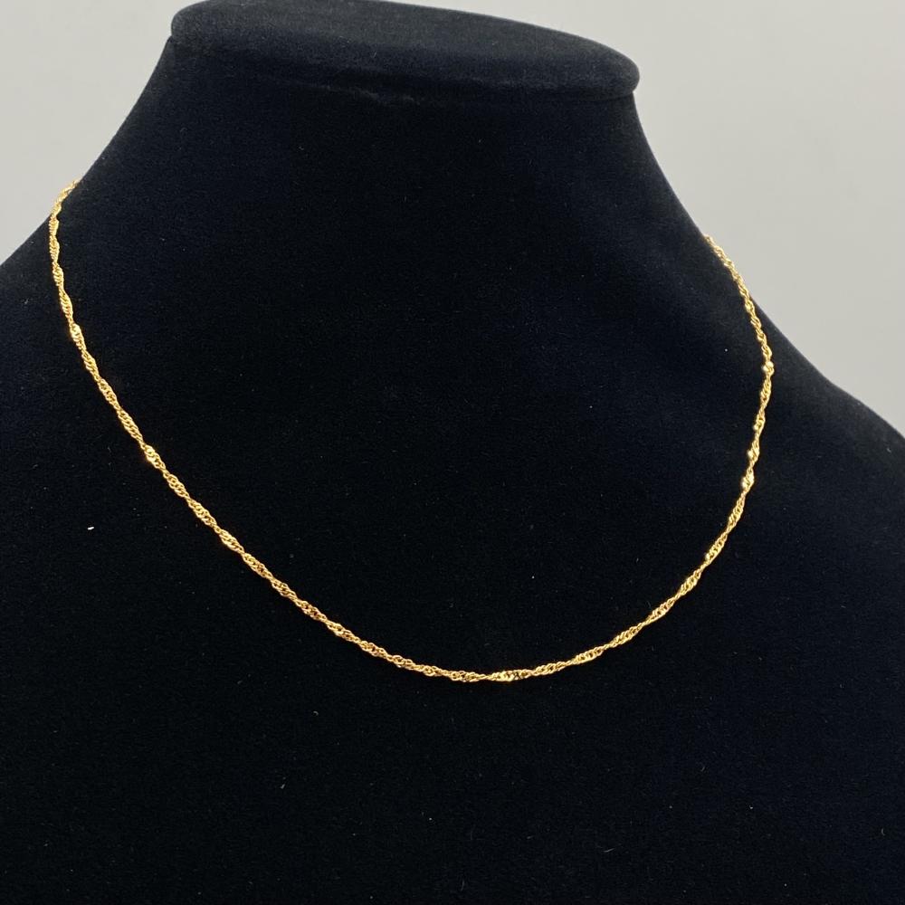 سلسال ذهب عيار 21 الوزن 0.87 جرام