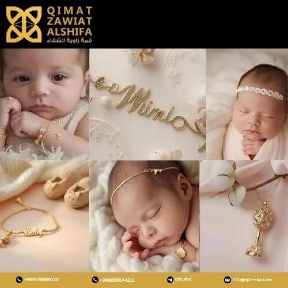 افكار هدايا مواليد بنات ذهب