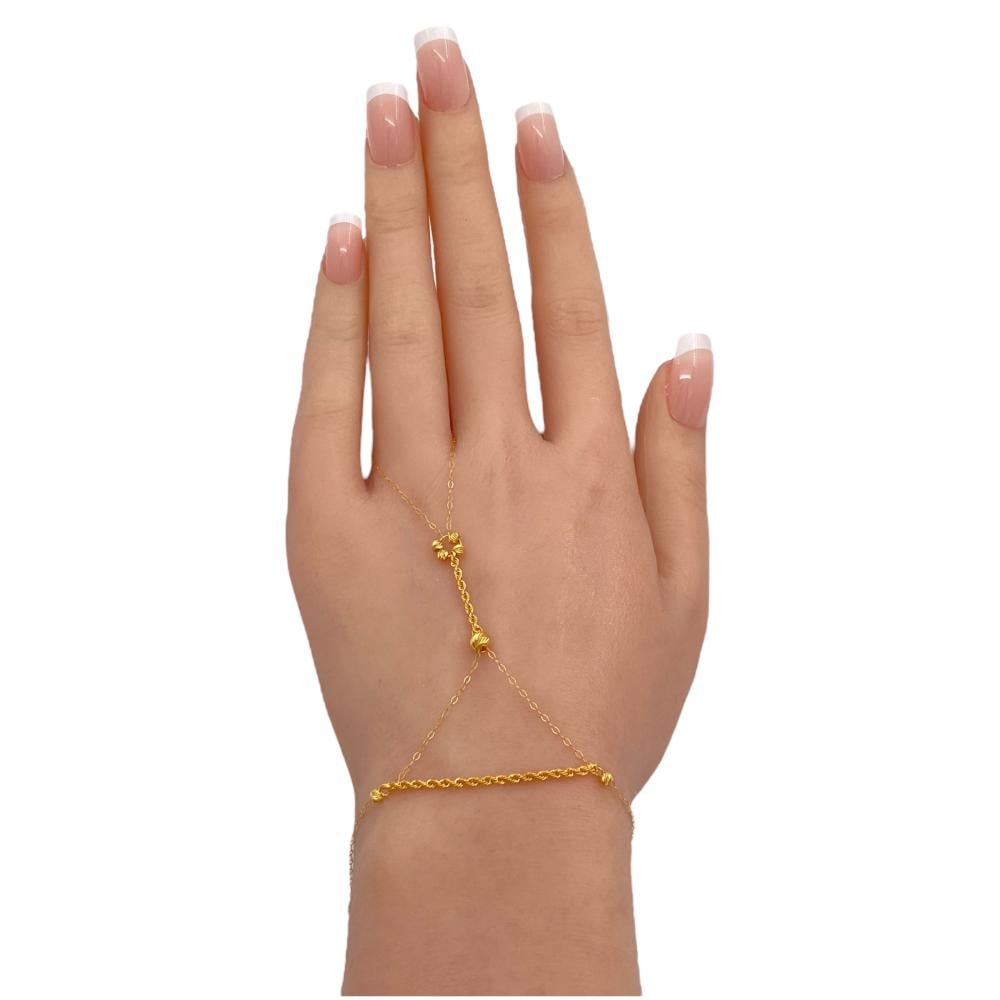 كف ذهب أنيق عيار 21 بلمسة جمالية فريدة