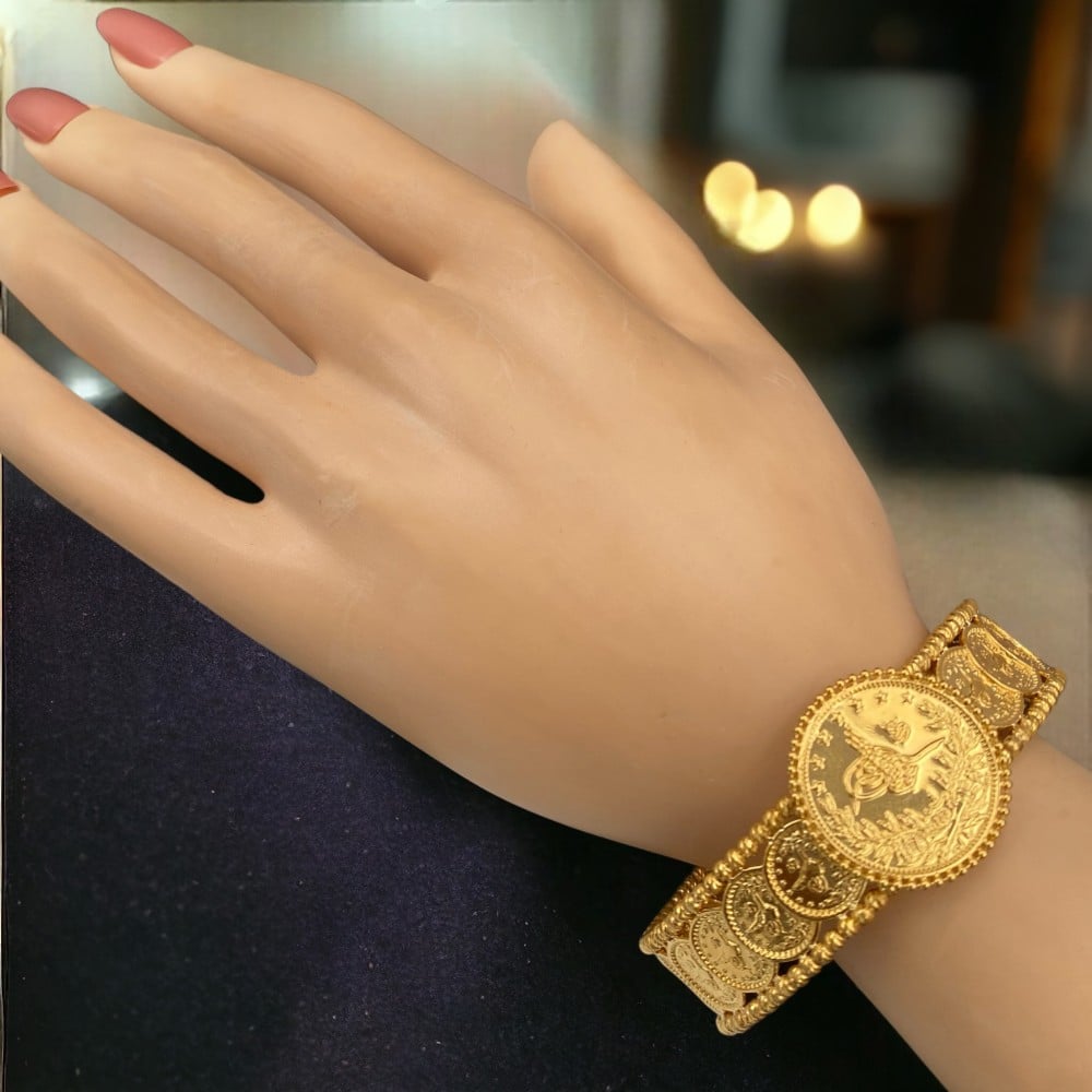إسوارة ذهب عيار 21 الوزن 22.25 جرام
