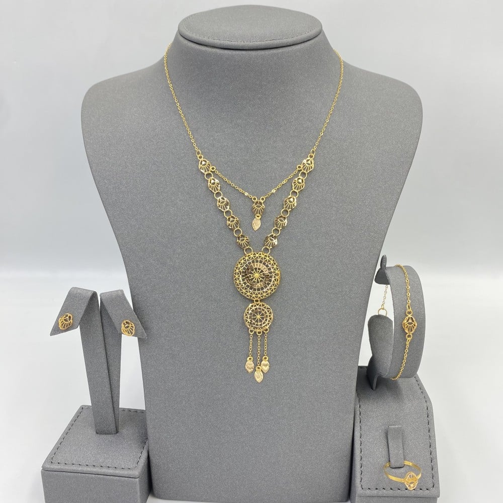 طقم ذهب ناعم للعروس عيار 21 المميز الوزن 9.2 جرام