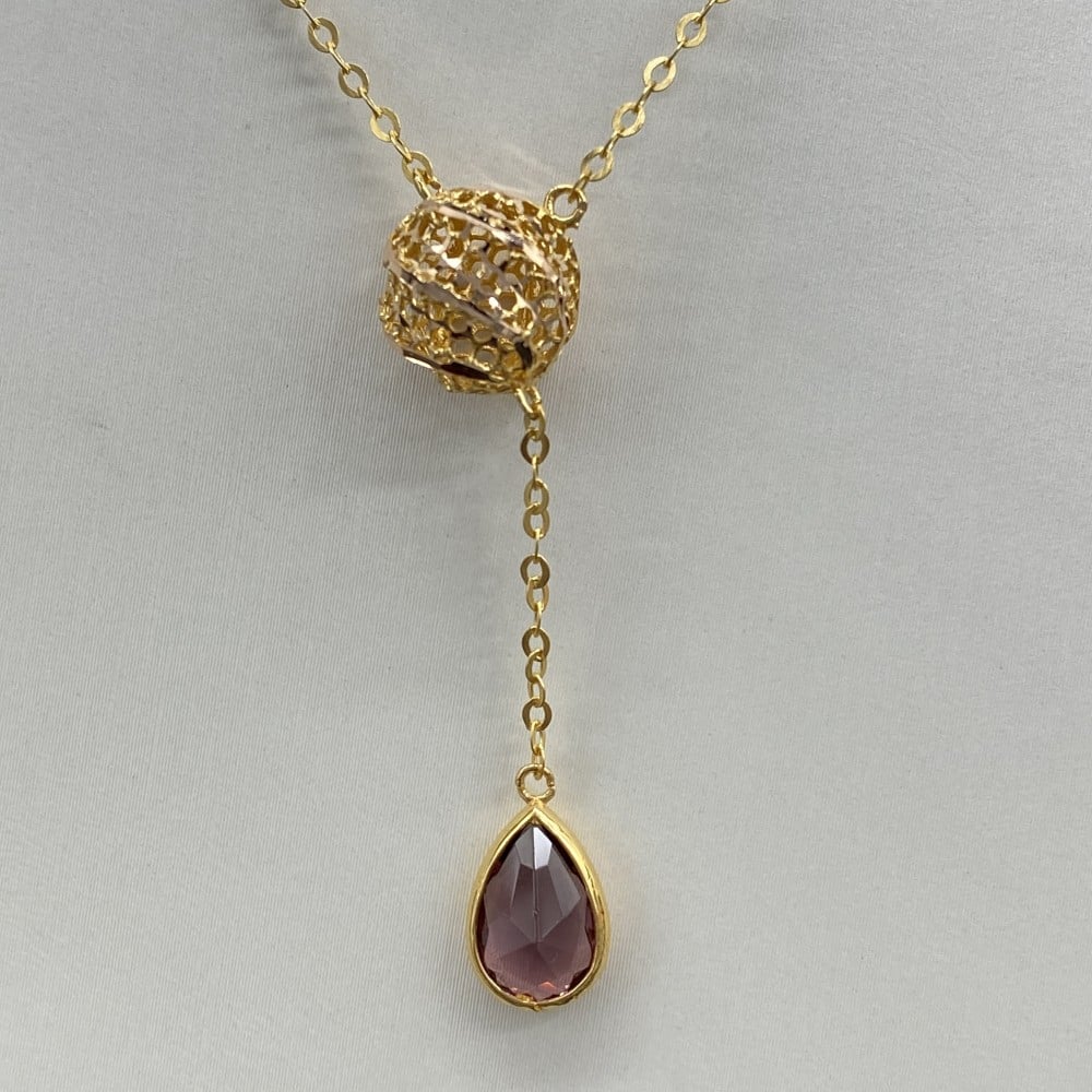 عقد ذهب عيار 21 الوزن 2.38 جرام | روعة التصميم الانيق