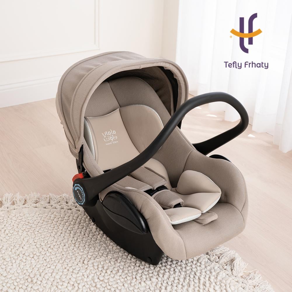 كرسي سيارة متنقل - بيج