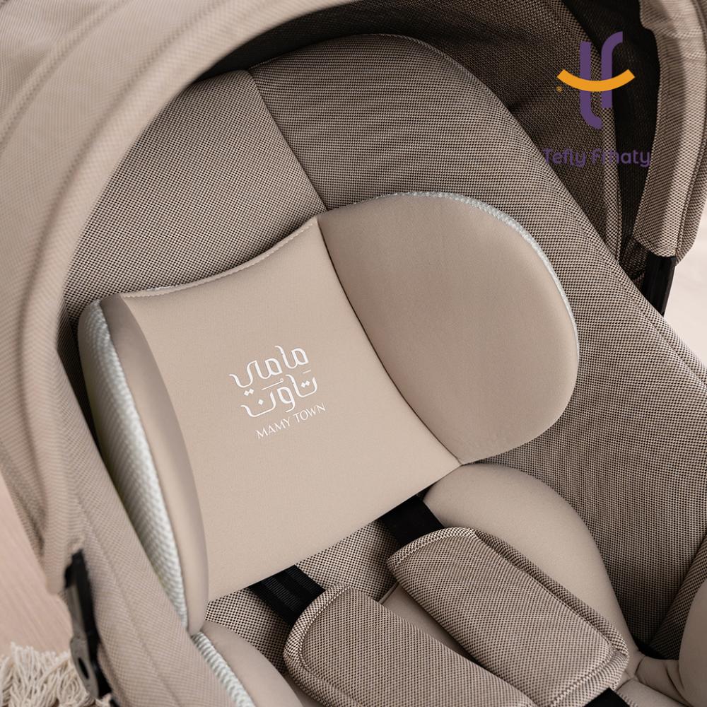 كرسي سيارة متنقل - بيج