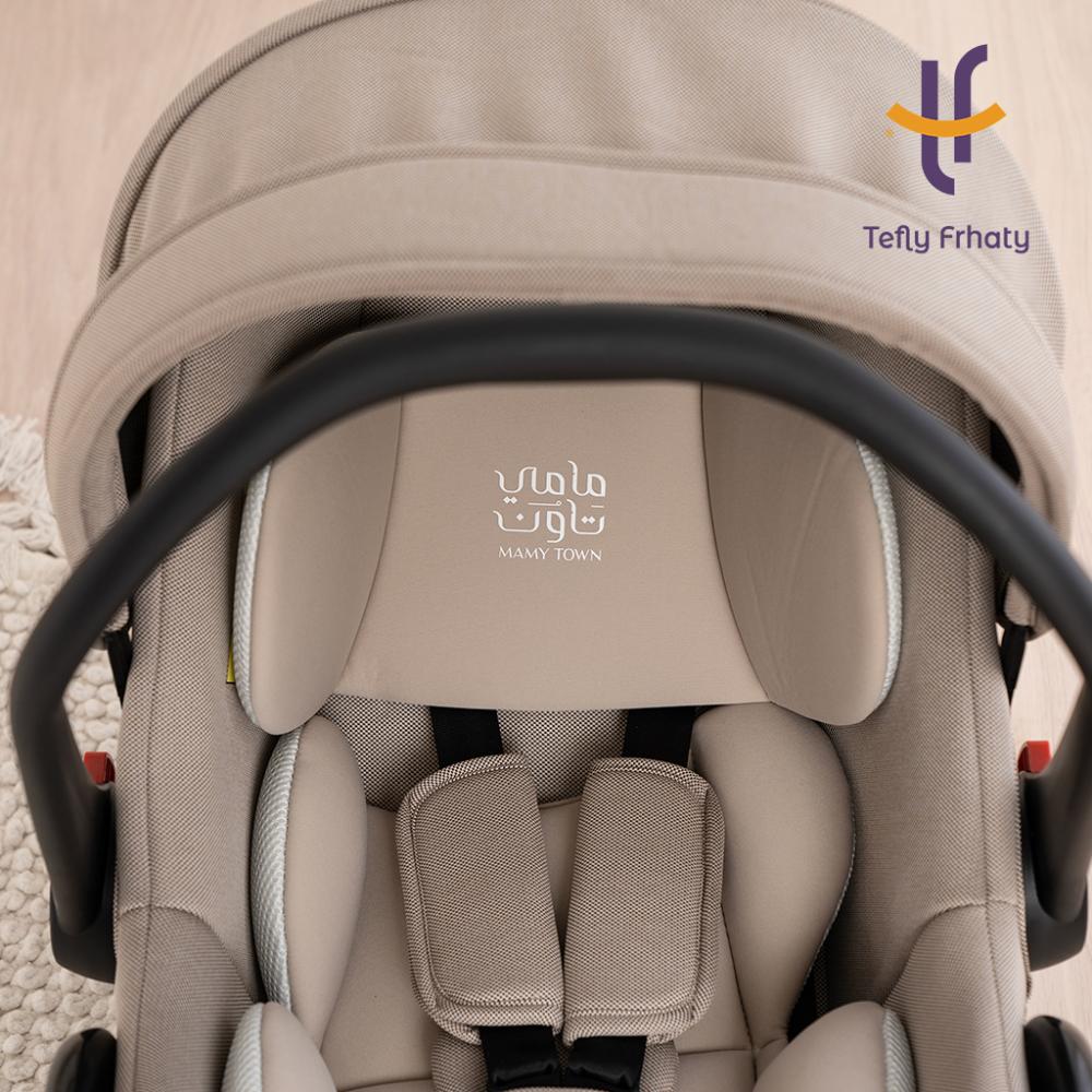 كرسي سيارة متنقل - بيج