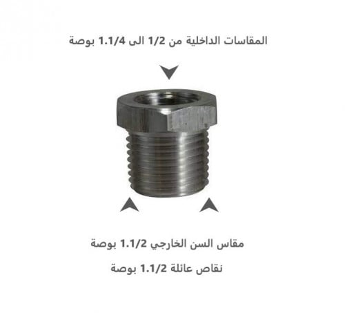 نقاص حديد اسود مقاس 1.1/2 بوصة سنة ضغط 3/6000 رطل...