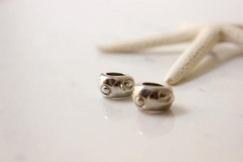 7x12mm Silver Beads, Rondelle Beads