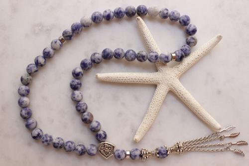 سبحه بحجر جاسبر الطبيعي