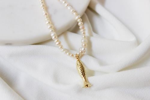 سلسله لولو مع تعليقة سمكه