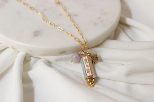 سلسله كاندي بار مع نجمه زركون وحجر موف