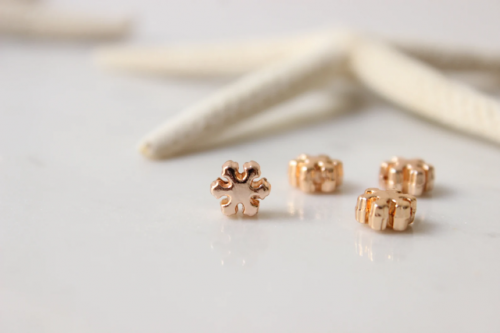 7mm Rhodium Plated Snowflake Beads, Snowflake Charms