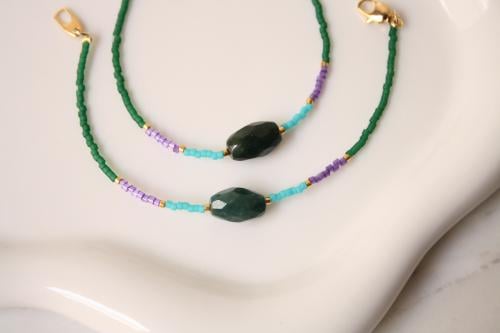 اسوره خرز مينوكي اخضر وموف