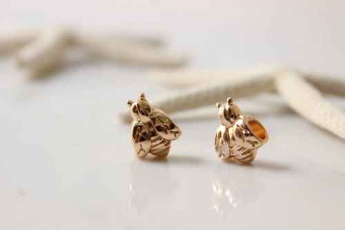 9x10mm Rose Gold Heart Beads, Inner Size 4 mm, Heart Charms, Slide Heart Charms, Charms, Rose Gold Plated Findings