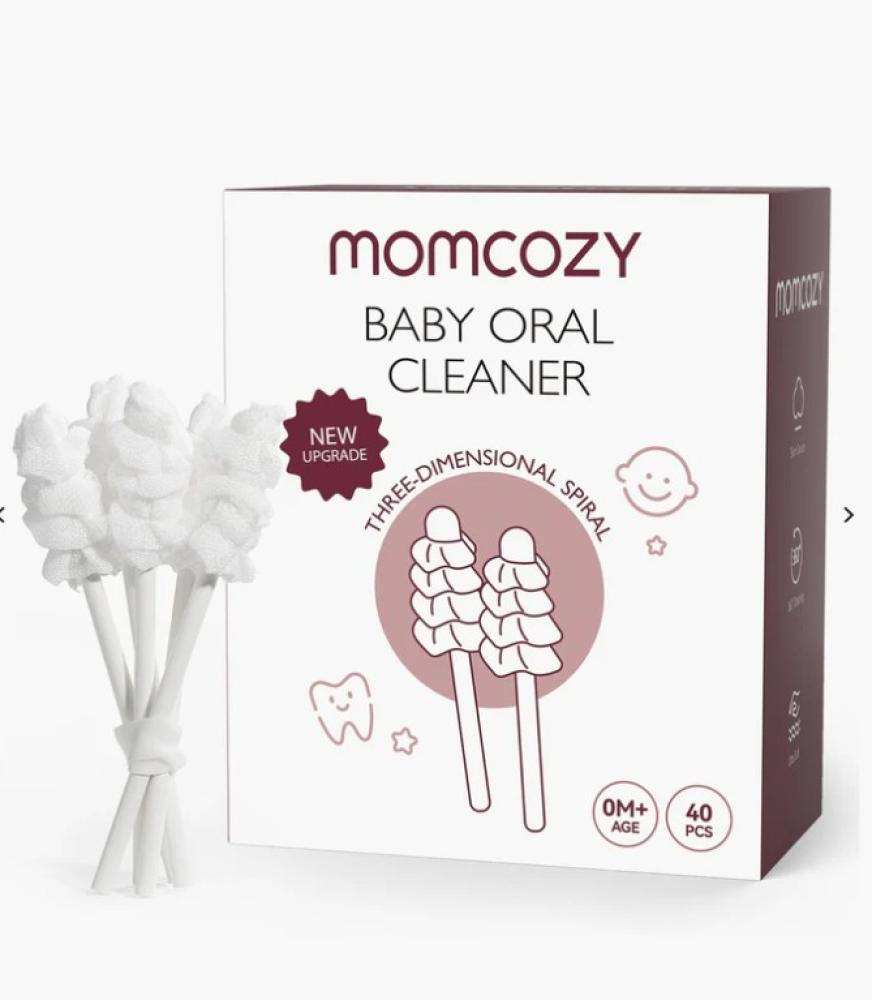 أعواد تنظيف فم ولسان الطفل 40 قطعه مومكوزي 33