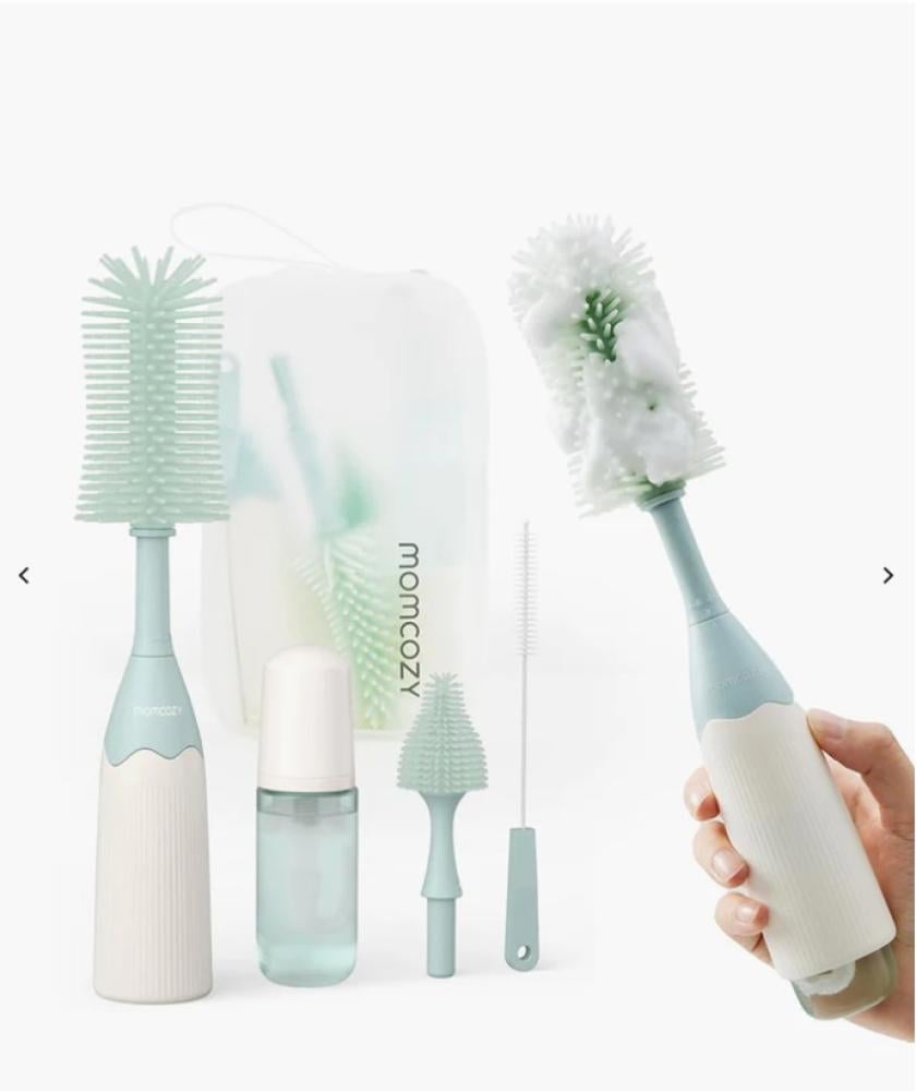 طقم فرشاة تنظيف الرضاعة بتقنية الضغط لإنتاج الرغوة مومكوزي 88