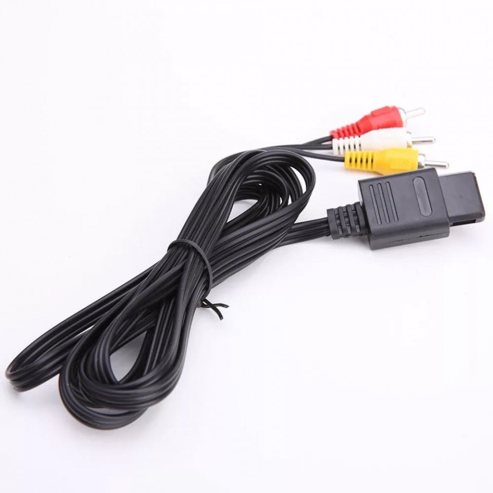 1.8 متر AV الصوت والفيديو A/V كابل تلفزيون الحبل RCA لنينتندو 64 N64 gamquibe NGC SNES SFC