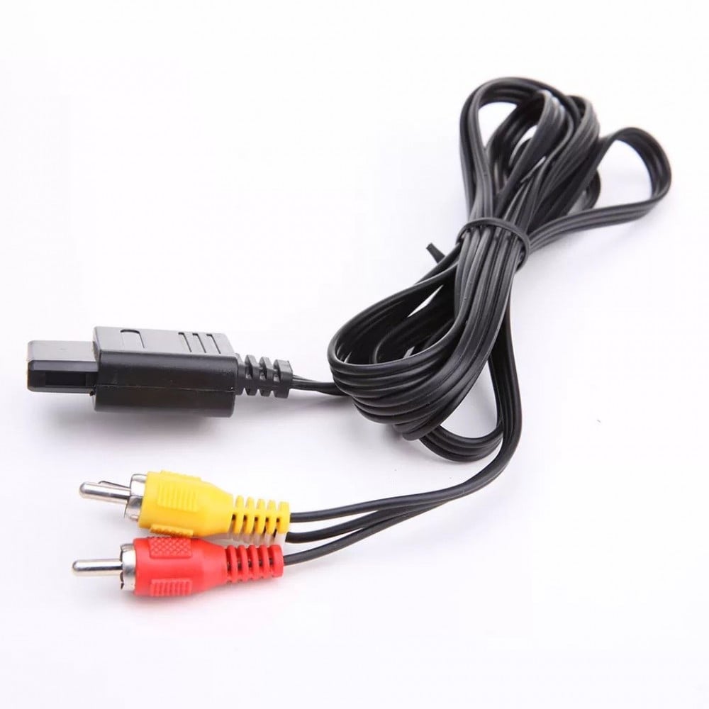1.8 متر AV الصوت والفيديو A/V كابل تلفزيون الحبل RCA لنينتندو 64 N64 gamquibe NGC SNES SFC