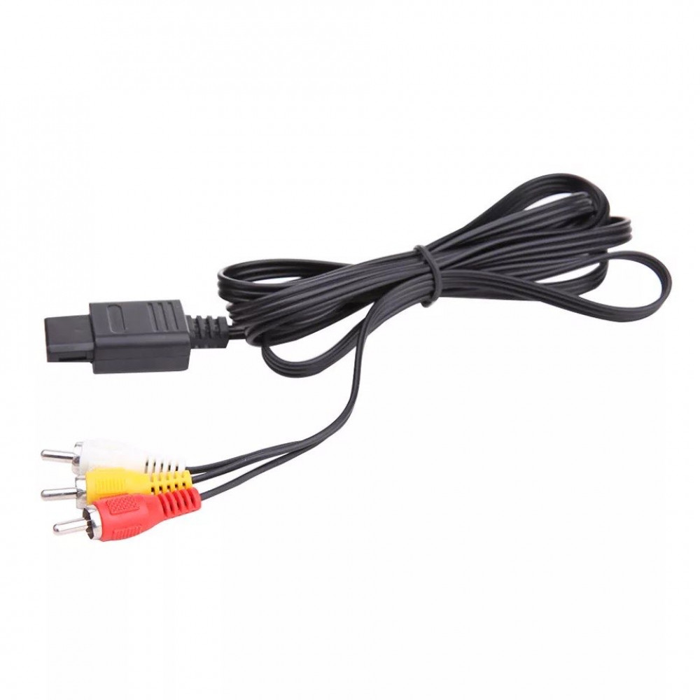 1.8 متر AV الصوت والفيديو A/V كابل تلفزيون الحبل RCA لنينتندو 64 N64 gamquibe NGC SNES SFC
