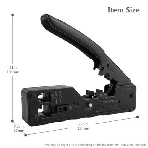 CRIMPING TOOL CAT7/5/6 كناشة شبكة كات سفن اسود BLA...