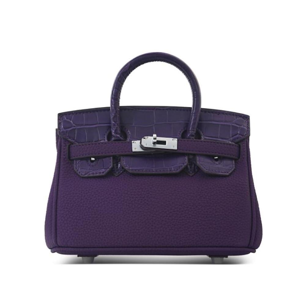 Birkin Dark purple leather بثينة بوتيك Buthaina Boutique