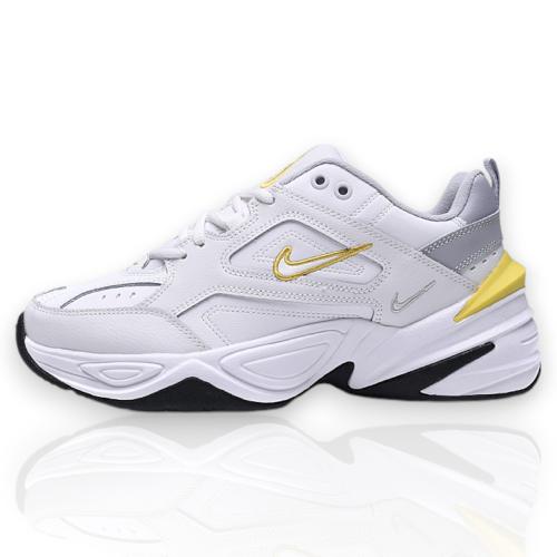 Nike m2k tekno white yellow best sale