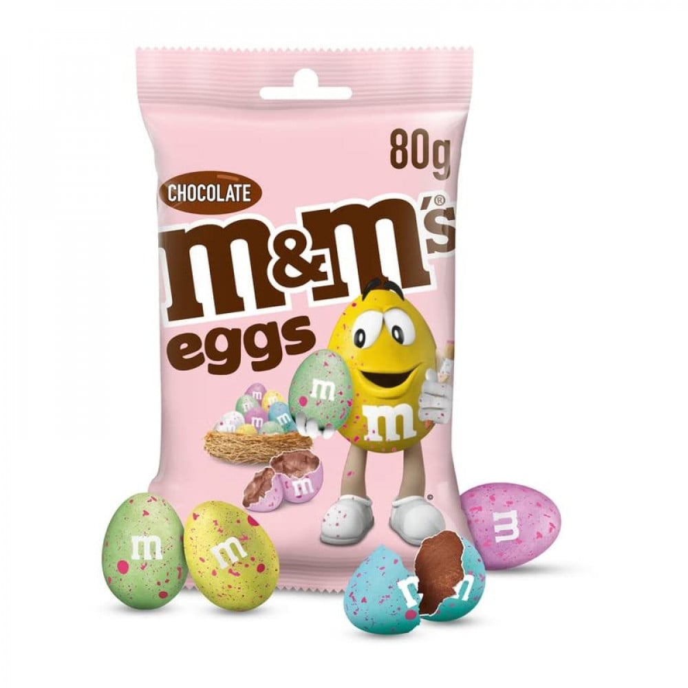 M&M's Milk Chocolate Mini Eggs In Sugar Shell Delicious 80g