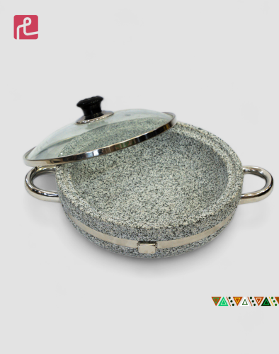 حرض حجر صيني بغطاء الحجم وسط