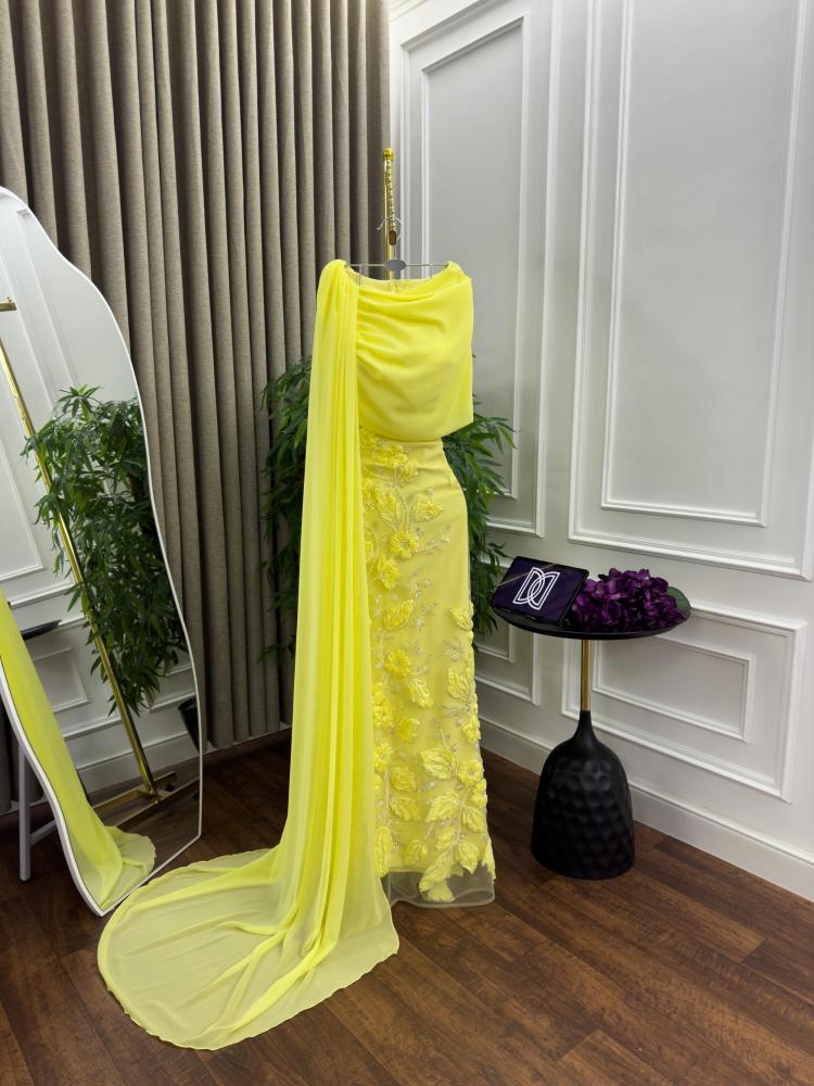 فستان ليموني مشجر