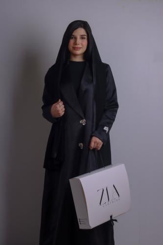 بليزر جاكار اسود منقوش