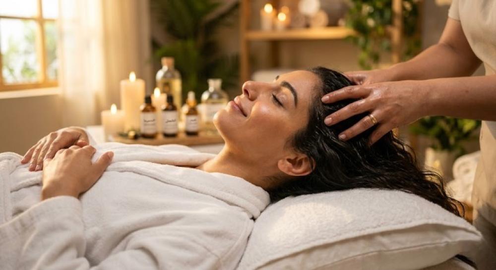 سبا الشعر Head Spa — جلسة علاج الفروة والاسترخاء النفسي الكامل