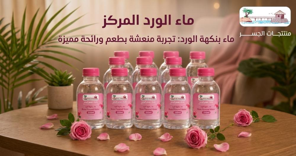 ماء بنكهة الورد: تجربة منعشة بطعم ورائحة مميزة
