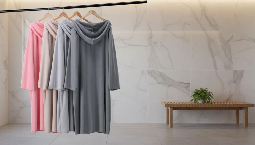 روب حمام معلق بألوان متعددة من متجر RJ مناسب للاستخدام اليومي