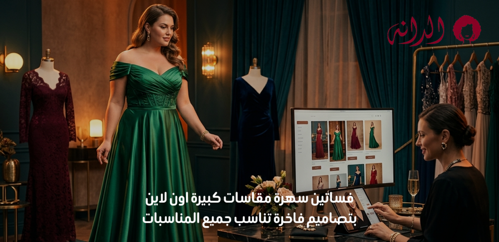 فساتين سهرة مقاسات كبيرة اون لاين