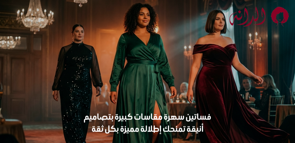 فساتين سهرة مقاسات كبيرة
