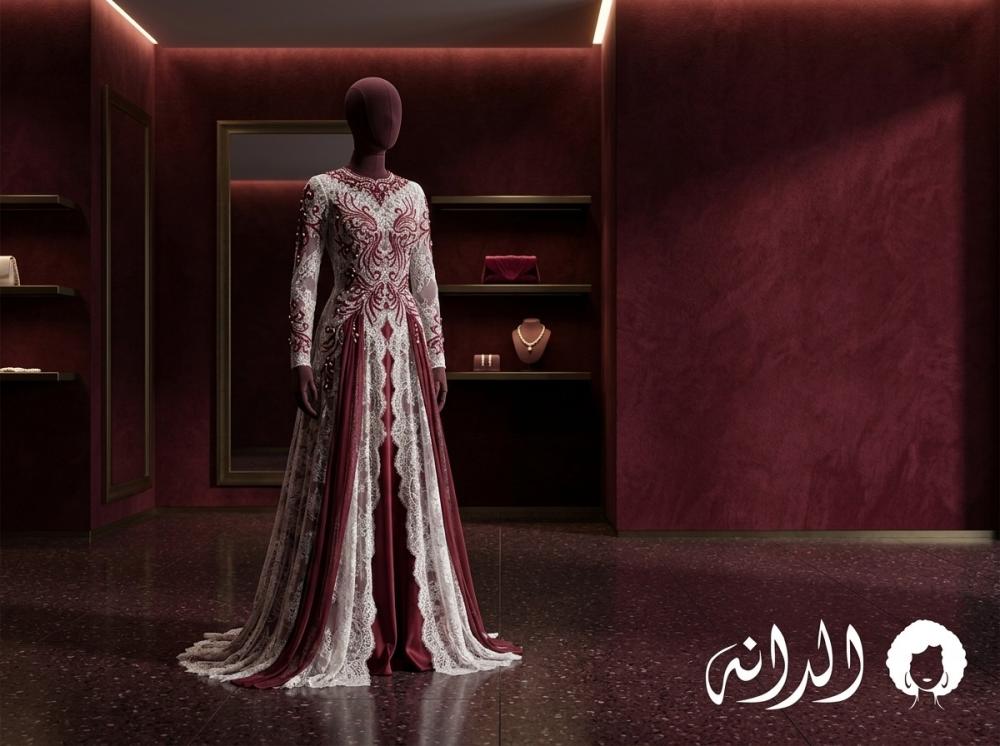 فساتين دانتيل ناعمة بأكمام طويلة