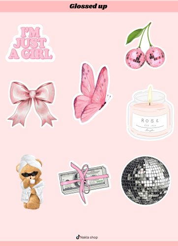 Glossed up sticker collection