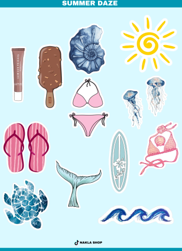 Summer daze sticker collection