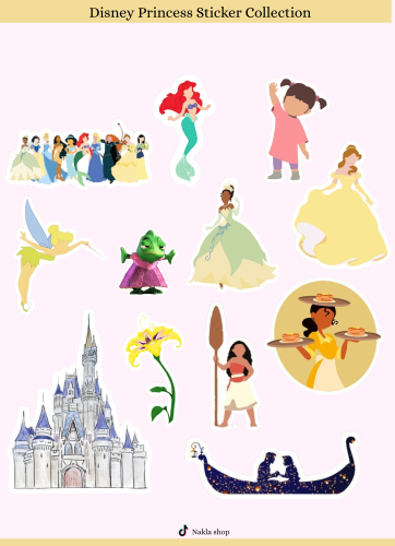 Disney princesses sticker collection