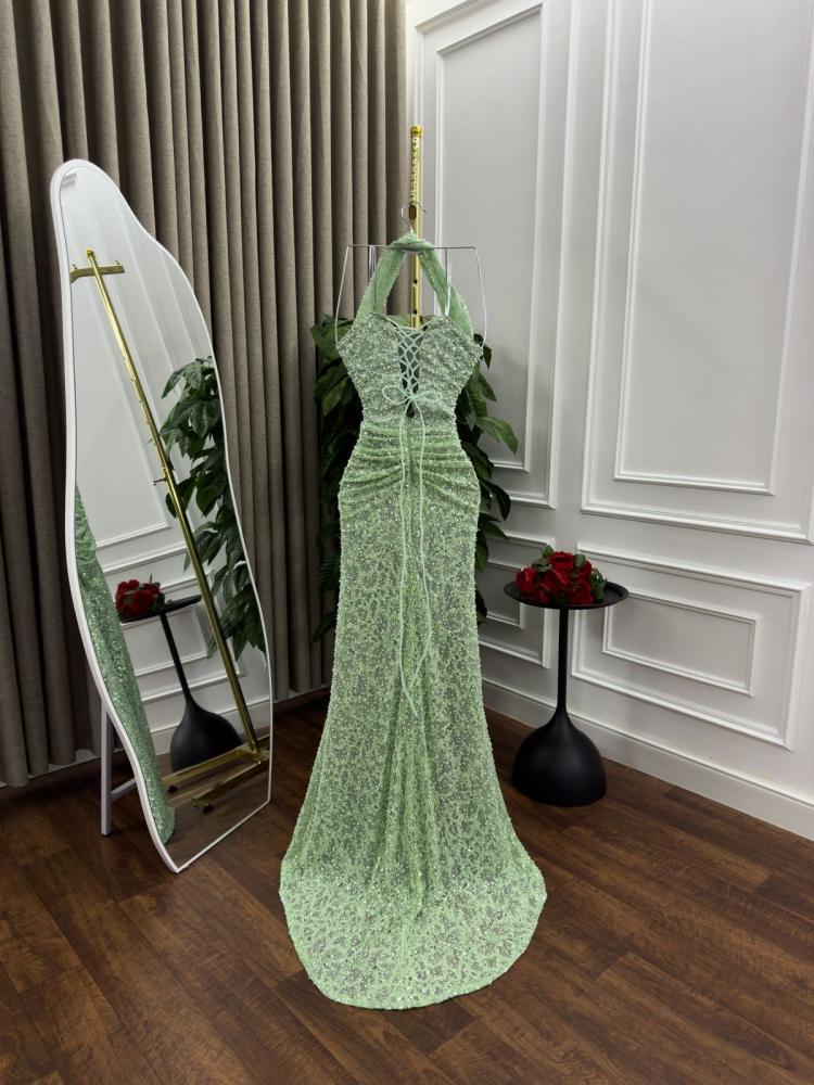 فستان زمردي انيق