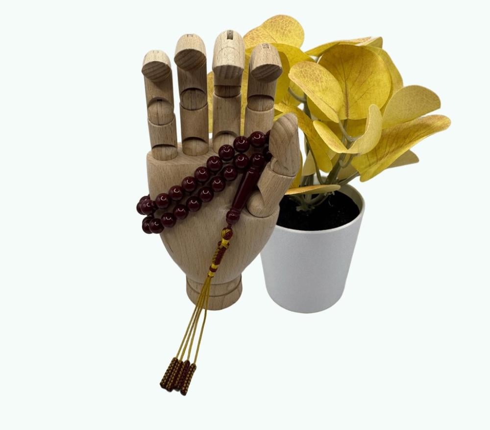 مسباح بكلايت عنابي بكركوشة تفصال يدوي