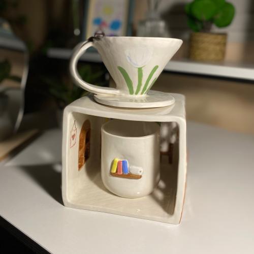 (وعاء v60 + كوب + البيت )ينفذ عند الطلب