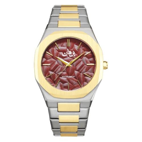 ساعة يد رجال ماركة برهان Burhan Watch Gold Red