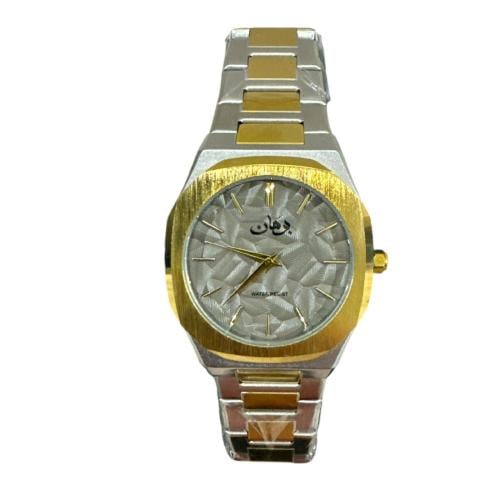 ساعة يد رجال ماركة برهان Burhan Watch Gold Silver