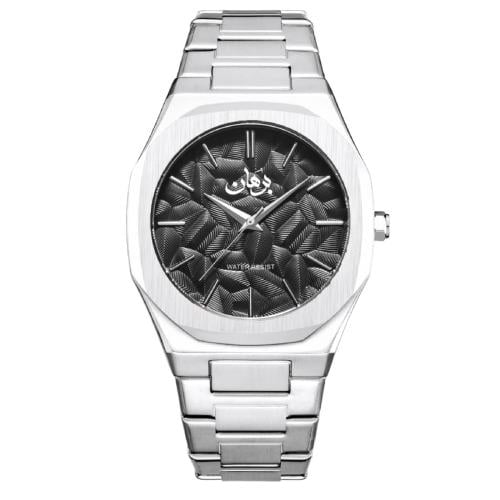 ساعة يد رجال ماركة برهان Burhan Watch Grey Silver