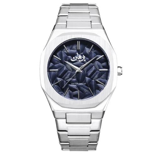 ساعة يد رجال ماركة برهان Burhan Watch Blue Silver